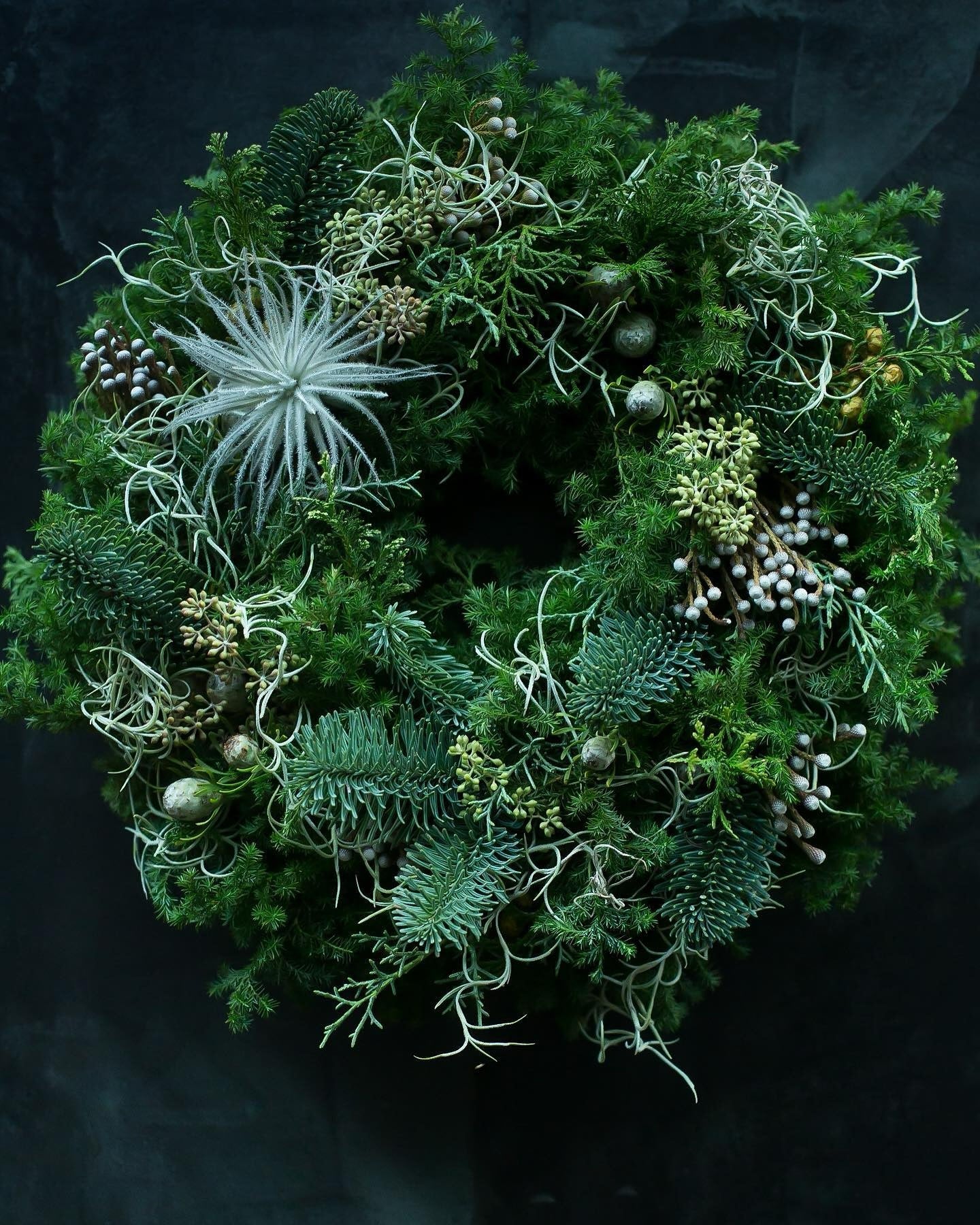 森の香りのクリスマスリース。